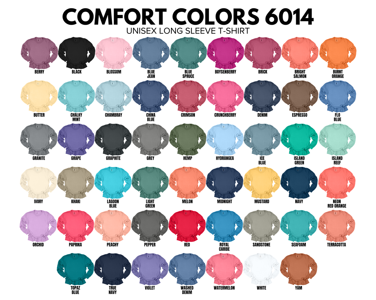 Adult Custom Comfort Colors Long Sleeve Tshirt