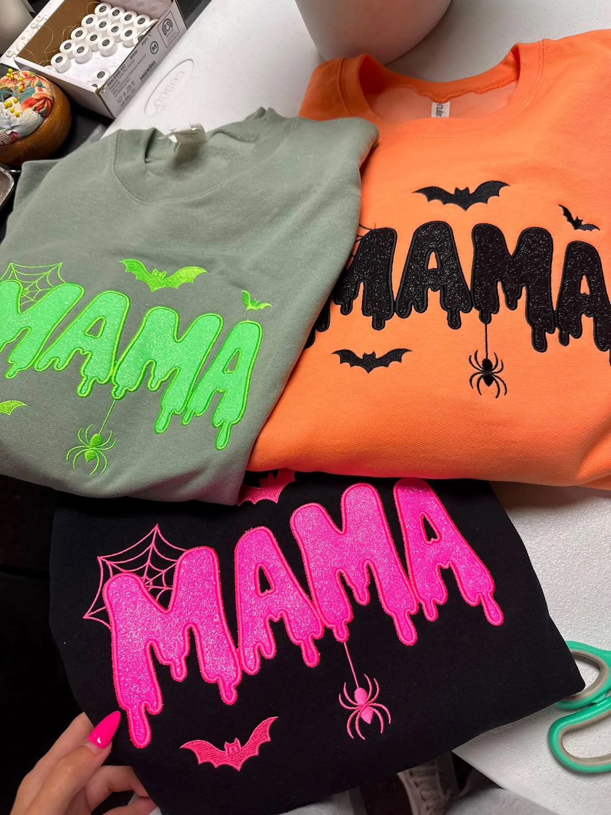 MAMA Spooky Embroidered